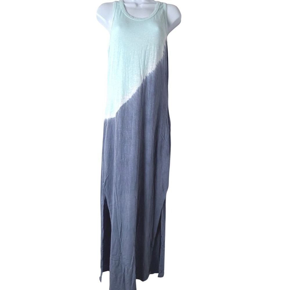 Sundry Maxi Dress Knit Small Blue Dye Vacation Summer USA Beach Travel Boho NWT
